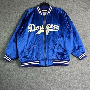 Brooklyn‎ Dodgers Jackie Robinson Satin Varsity Jacket 3XL Royal Blue Quilted